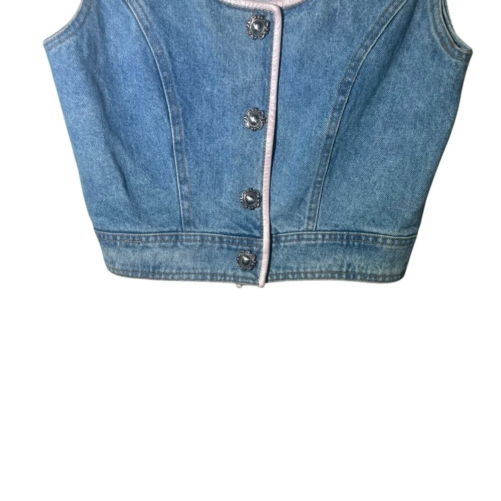 St. Maarten Dallas Denim Vest NWT Small - Picture 4 of 9